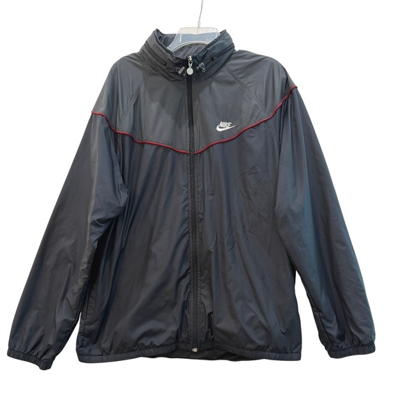 Nike Other - Vtg Nike Air‎ Mens Windbreaker Jacket XL Black Grey Full Zip Mesh Lined Track